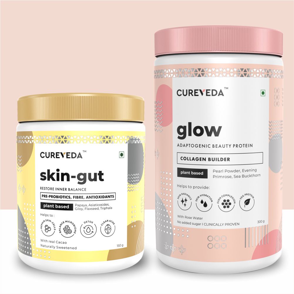 Cureveda Combo - GLOW & SKIN-GUT: Complete Skin Nutrition